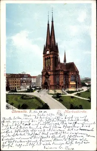 Ak Chemnitz Sachsen, St. Markuskirche