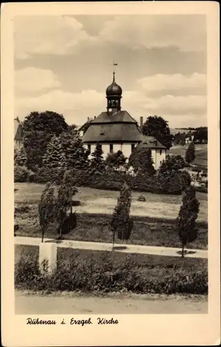 Ak Rübenau Marienberg im Erzgebirge Sachsen, Kirche