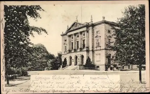 Ak Göttingen in Niedersachsen, Städtisches Theater