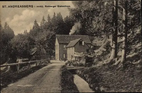 Ak Sankt Andreasberg Braunlage im Oberharz, Rehberger Grabenhaus