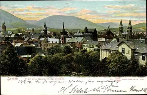 Ak Goslar am Harz, Totalansicht, Georgenberg