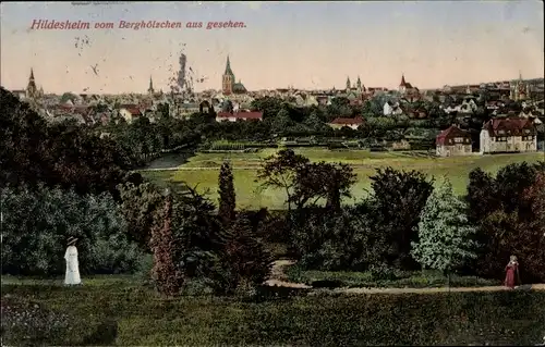 Ak Hildesheim in Niedersachsen, Totalansicht, Berghölzschen
