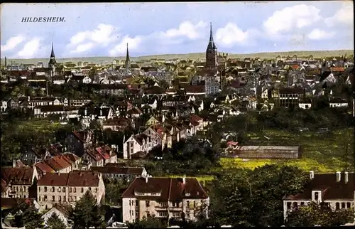 Ak Hildesheim in Niedersachsen, Stadtpanorama