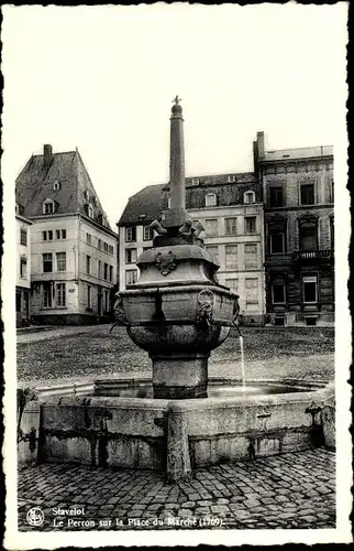 Ak Stavelot Wallonie Lüttich, Perron am Place du Marché
