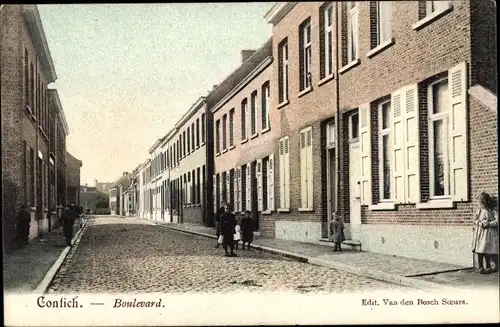 Ak Kontich Flandern Antwerpen, Boulevard, Straßenpartie