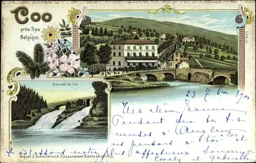 Litho Coo Stavelot Wallonien Lüttich, Hotel de la Cascade