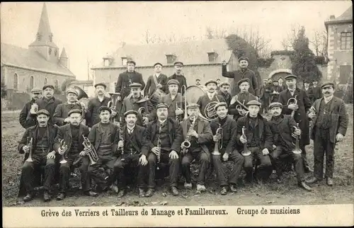 Ak Managing Wallonia Hennegau, Greve des Glassmakers und Schneider von Manage und Familleureux