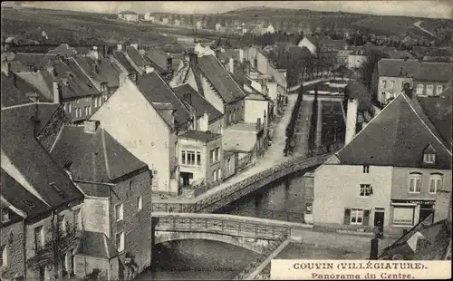 Ak Couvin Wallonie Namur, Panorama des Zentrums