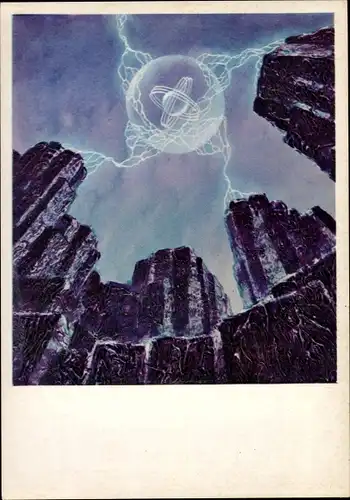 Künstler Ak Sokolov, A., Landung auf einem Platen der blauen Sonne, Sowjetunion