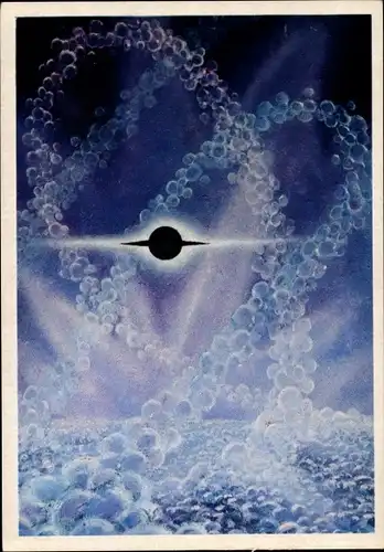Künstler Ak Sokolov, A., Raumfahrt, Sowjetunion, Raumschiff auf der Suche nach Leben