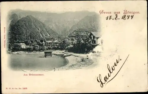 Ak Bönigen Kanton Bern, Teilansicht, Brienzersee