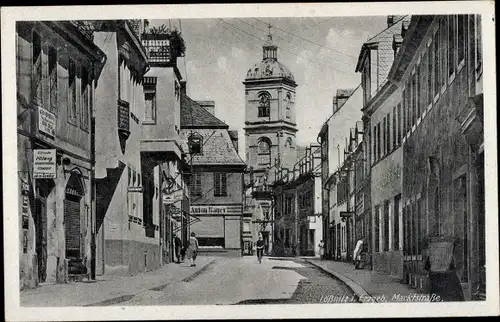 Ak Lößnitz im Erzgebirge, Marktstraße