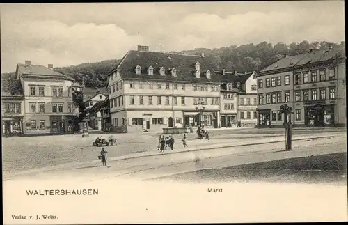 Ak Waltershausen in Thüringen, Markt