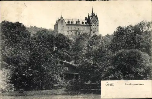 Ak Greiz im Vogtland, Landkrankenhaus