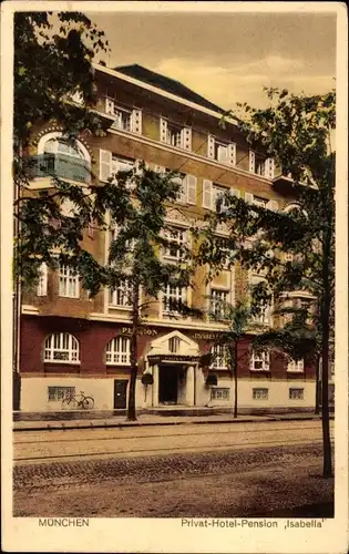 Ak München, Hotel Pension Isabella, Tengstraße 31