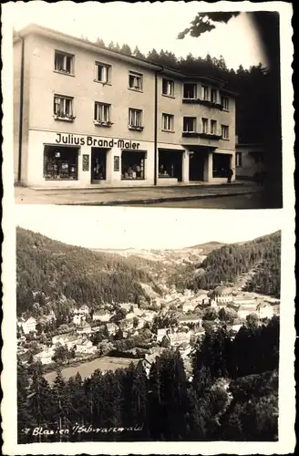 Foto Ak Sankt Blasien im Schwarzwald, Geschäftshaus Julius Brand-Maier, Gesamtansicht
