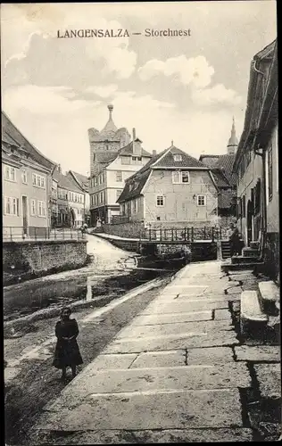 Ak Bad Langensalza in Thüringen, Storchnest