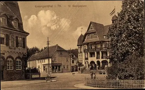 Ak Georgenthal in Thüringen, St. Georgsplatz