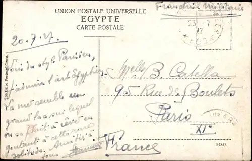 Ak Alexandria Ägypten, Straße Cherif Pacha