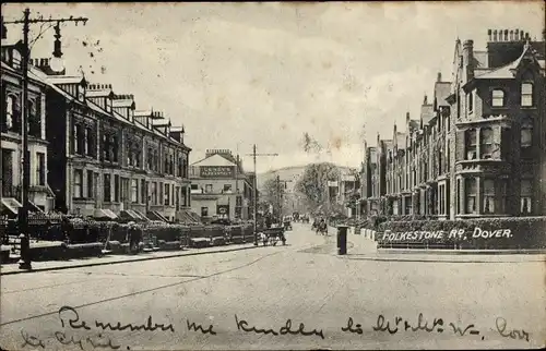 Ak Dover Kent England, Folkestone Road