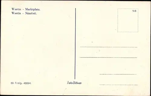 Ak Vsetín Wsetin Region Zlin, Marktplatz, Geschäfte