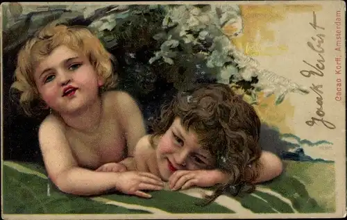 Litho Kinderportrait, Cacao Korff, Amsterdam