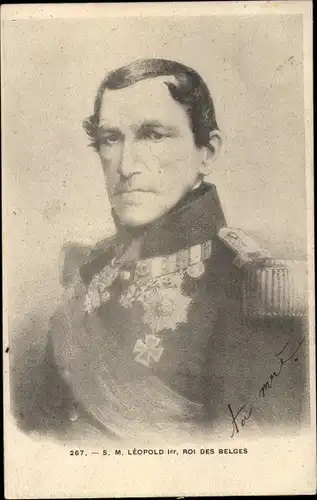 Ak König Leopold I. von Belgien, Portrait