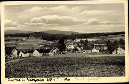 Ak Unterlind Mehlmeisel im Fichtelgebirge, Teilansicht