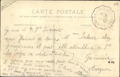 Ak St. Laurent Calvados, Quartier du Vieux Moulin