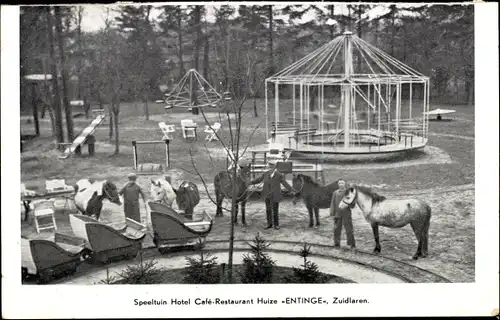 Ak Zuidlaren Drenthe Niederlande, Partie auf dem Spielplatz, Hotel Entinge