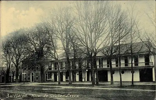 Ak Zuidlaren Drenthe Niederlande, Hotel de Gouden Leeuw