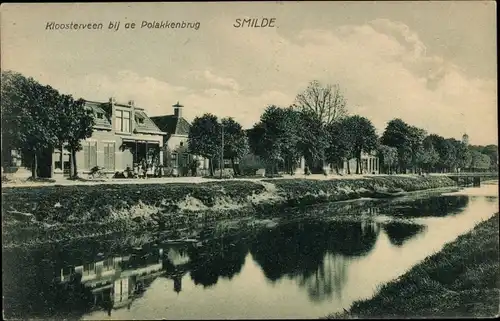 Ak Smilde Drenthe Niederlande, Kloosterveen bij de Polakkenbrug