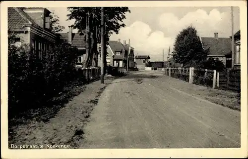 Ak Koekange Drenthe, Dorfstraße