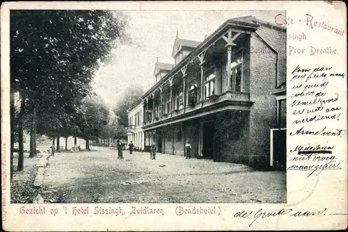 Ak Zuidlaren Drenthe Niederlande, Hotel Sissingh