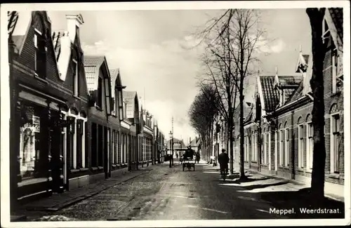 Ak Meppel Drenthe Niederlande, Weerdstraat