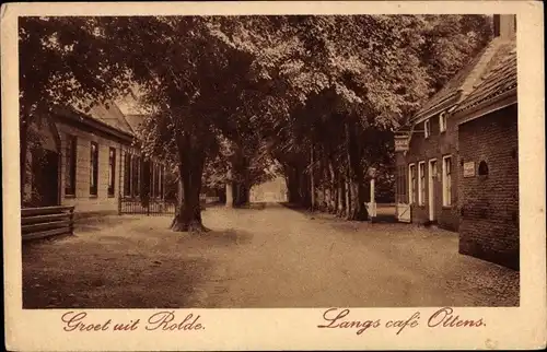 Ak Rolde Drenthe Niederlande, Along Café Ottens