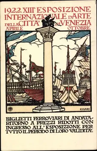 Künstler Ak Venezia Venedig Veneto, XIII. Internationale Kunst-Ausstellung 1922