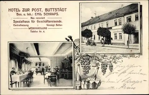 Ak Buttstädt in Thüringen, Hotel zur Post, Innenansicht