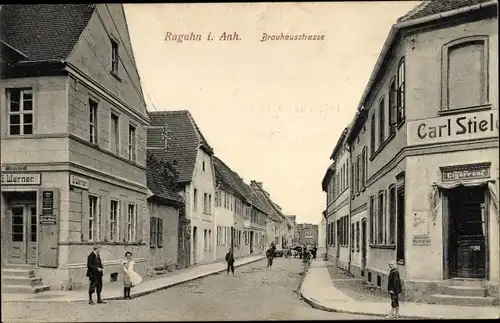 Ak Raguhn Jeßnitz im Kreis Anhalt Bitterfeld, Brauhausstraße, Tabakwarenhandlung