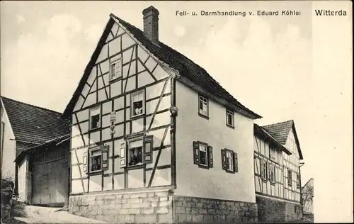 Ak Witterda Thüringen, Fell- und Darmhandlung E. Köhler