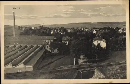 Ak Naila in Oberfranken, Gesamtansicht, Fabrik