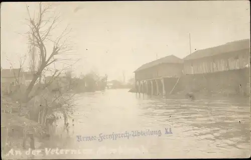 Foto Ak Serbien, An der Veternica, Armee Fernsprech Abteilung XI, 1. WK