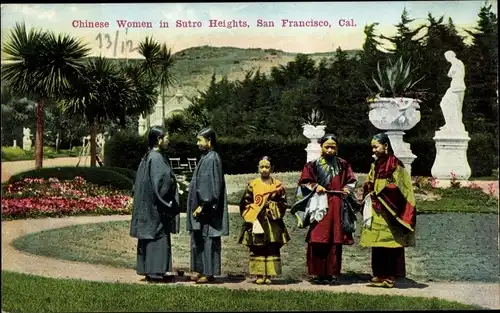 Ak San Francisco Kalifornien USA, Sutro Heights, Chinesische Frauen