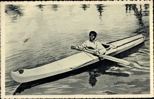 Ak Alaska, Mann in einem Kajak