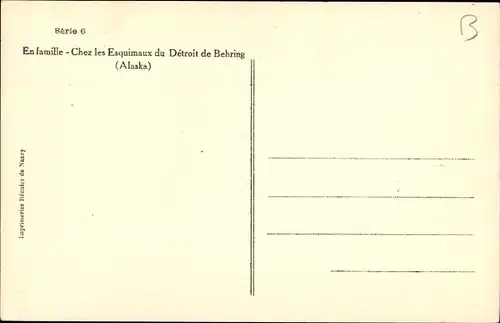 Ak Alaska USA, Eskimos von der Behringstraße, Familie