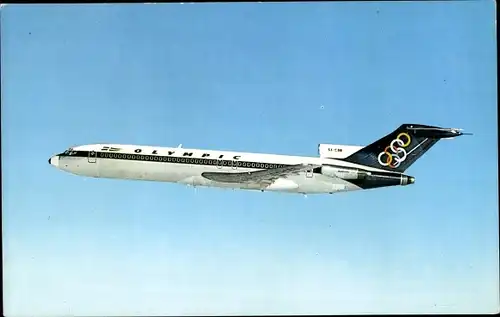 Ak Griechisches Passagierflugzeug, Olympic Airways, Boeing 727 200