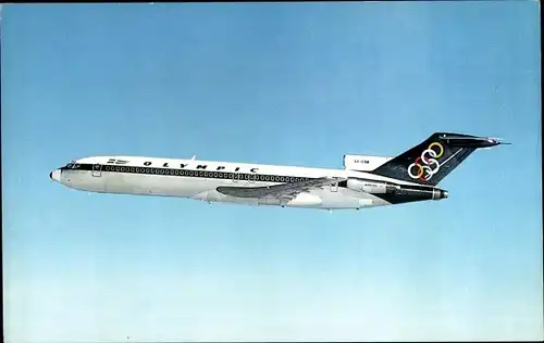 Ak Griechisches Passagierflugzeug, Olympic Airways, Boeing 727 200