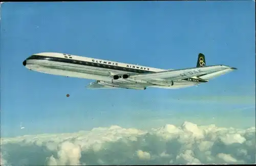 Ak Griechisches Passagierflugzeug, De Havilland Comet 4B, Olympic Airways, SX DAK