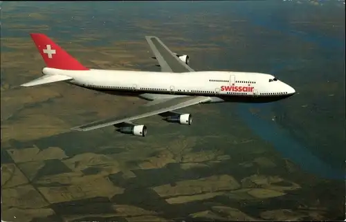 Ak Passagierflugzeug Swissair, Boeing 747 357