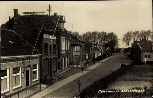 Ak Hansweerd Hansweert Zeeland Niederlande, Schoolstraat